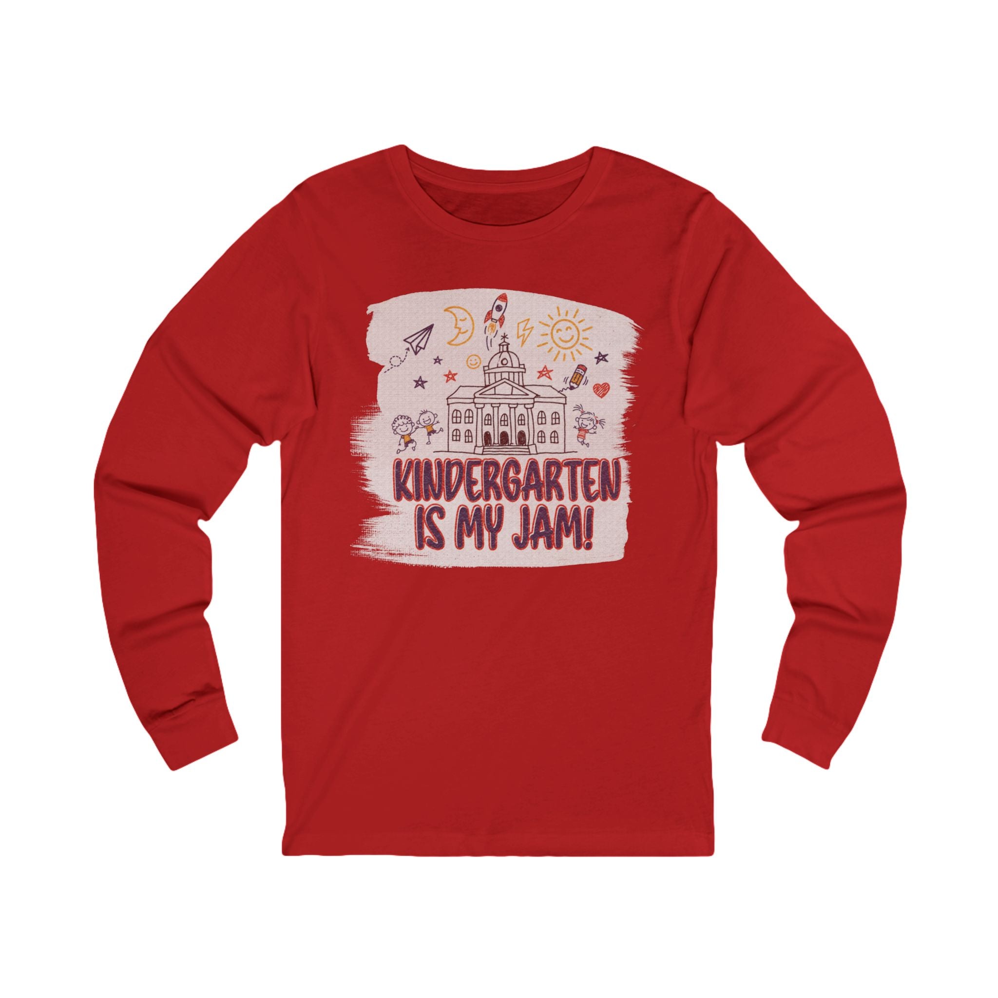Kindergarten Is My Jam! – Personalized Teacher Long Sleeve Tee