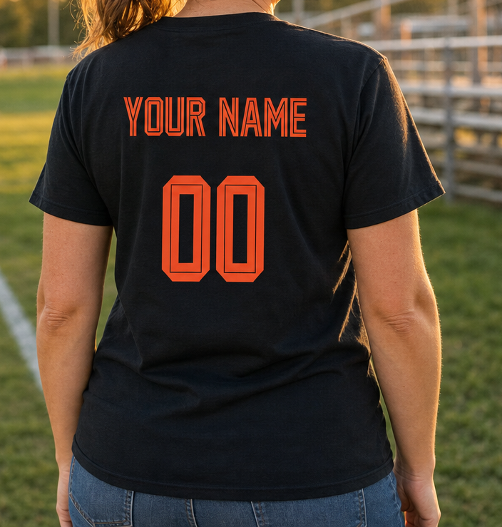 This Soccer Mom Bleeds Orange & Black — Tee